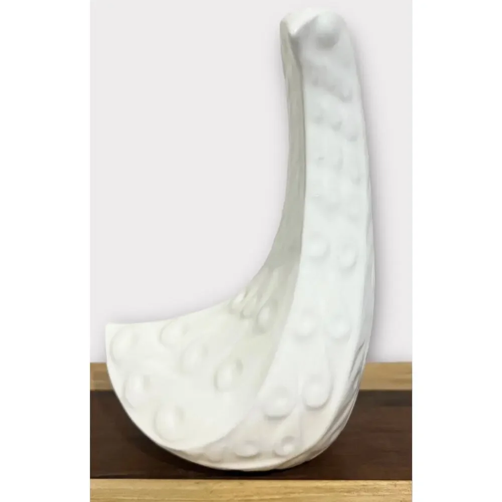 JONATHAN ADLER White Salt Glazed Pottery Medium Bird Figurine Sculpture